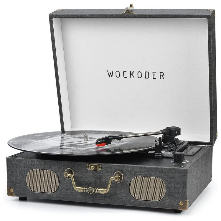 WOCKODER-KD-3011BL-Toca-Discos-Retro-3-Velocidades-com-USB-e-foto-0