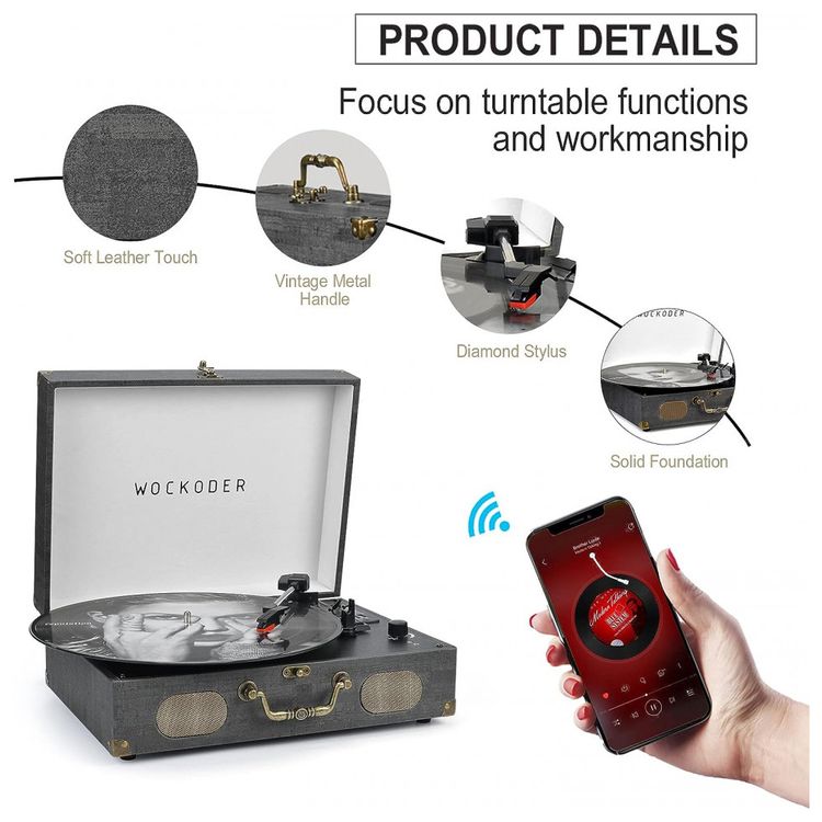 WOCKODER-KD-3011BL-Toca-Discos-Retro-3-Velocidades-com-USB-e-foto-3