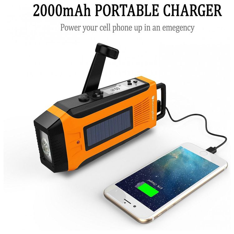 Radio-AM-FM-e-NOAA-2000mAh-Bateria-Solar-Manivela-de-Recarga-foto-5
