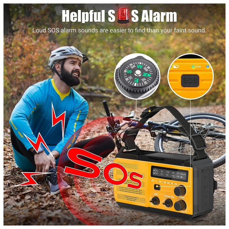 Radio-AM-FM-NOAA-Carregador-USB-para-Celular-Solar-foto-5