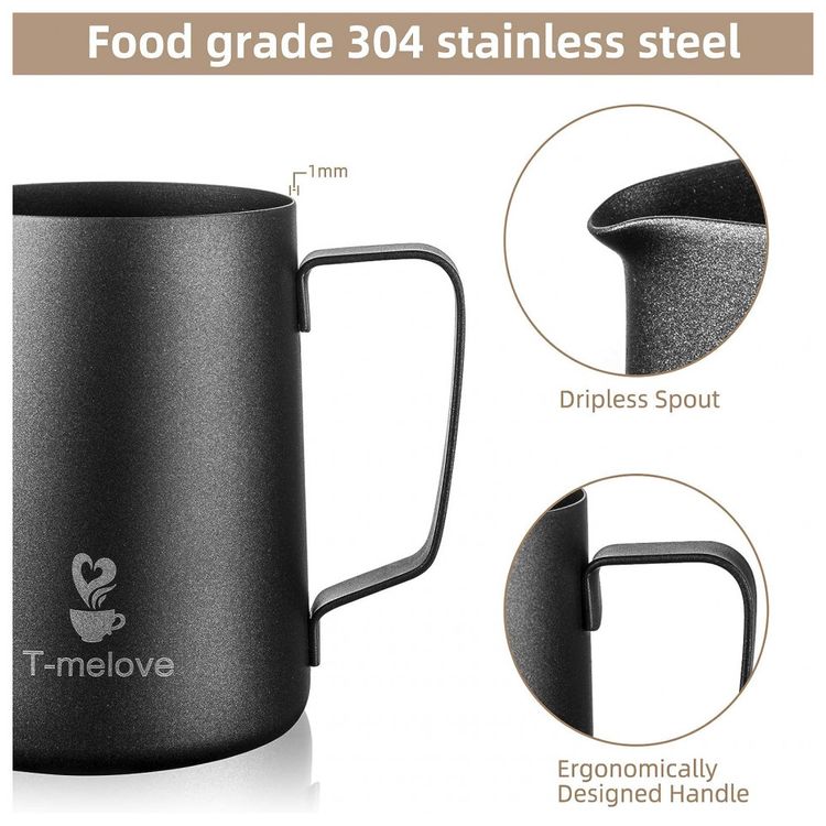 T-melove-Milk-Frothing-Pitcher-350ml-12oz-304-Stainless-foto-1