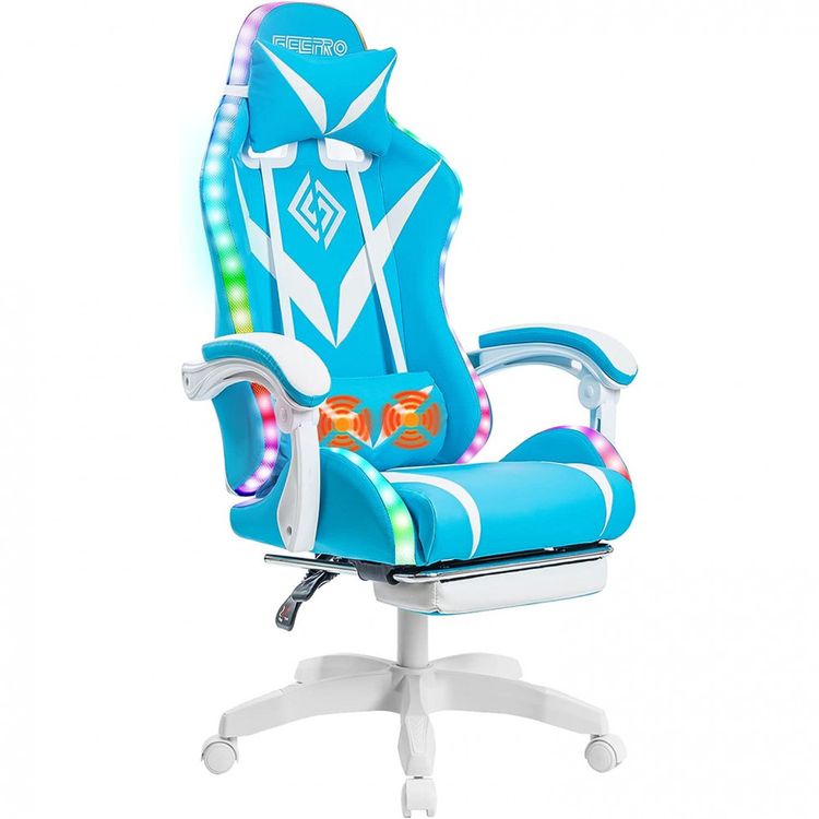 Geepro-Gaming-Chair-with-Massage-and-LED-RGB-Lights-foto-0