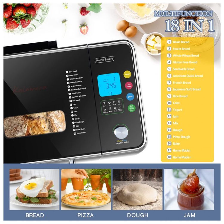 Kalamera-Panificadora-Automatica-com-18-Predefinicoes-e-foto-3