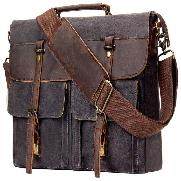 Bolsa-mensageiro-para-laptop-emissary-bolsa-de-lona-e-couro-foto-0