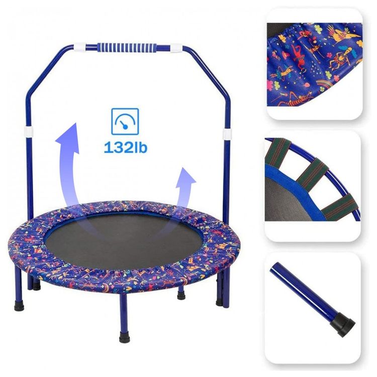 Enlitoys-Cama-Elastica-Infantil-com-Diametro-e-Corrimao-foto-3