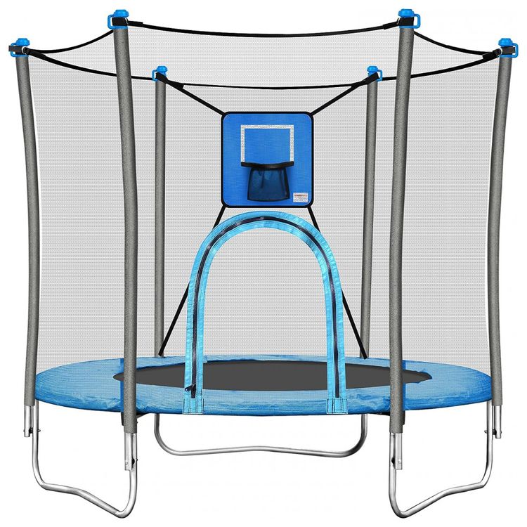 Cama-Elastica-Infantil-com-Diametro-e-Rede-de-Protecao-para-foto-0