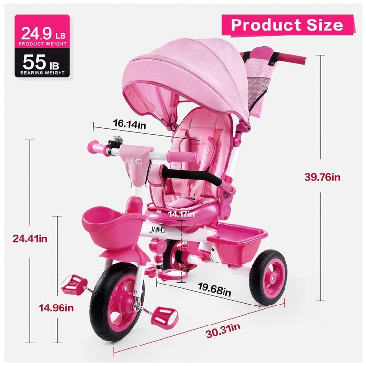 Triciclo-Infantil-6-em-1-com-Alca-Ajustavel-Cobertura-foto-4