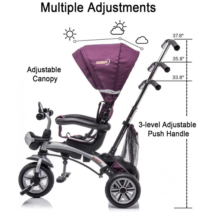 Triciclo-Infantil-6-em-1-com-Alca-Ajustavel-e-Assento-foto-3