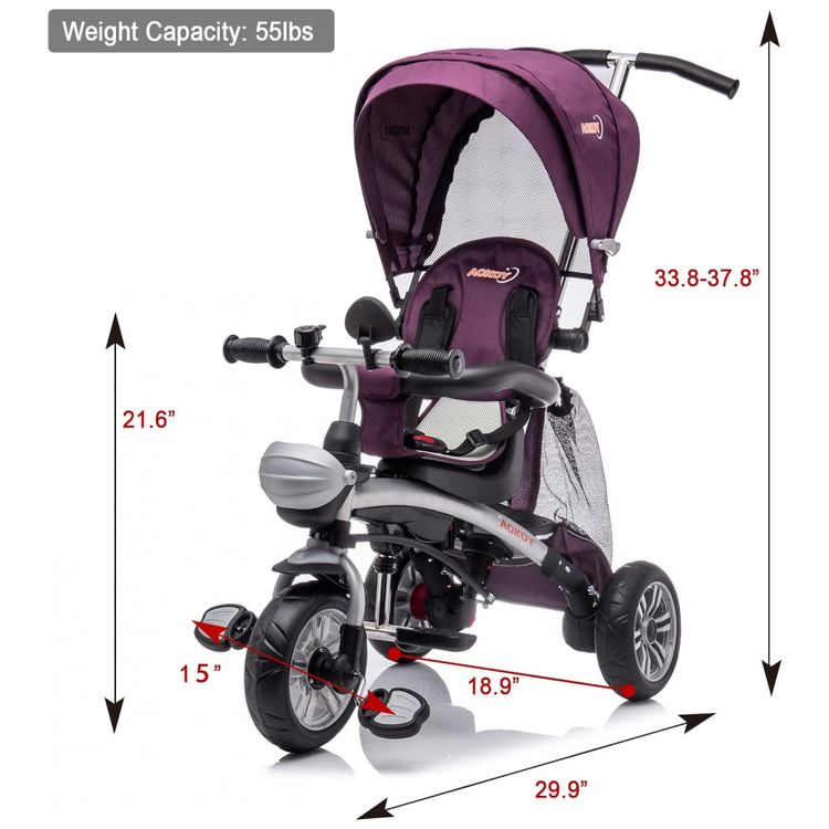 Triciclo-Infantil-6-em-1-com-Alca-Ajustavel-e-Assento-foto-4