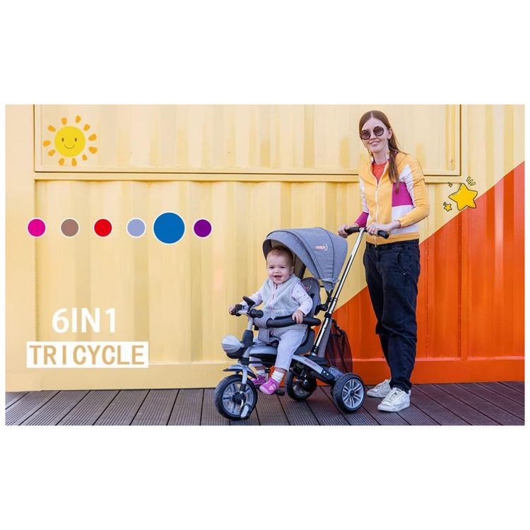 Triciclo-Infantil-6-em-1-com-Alca-Ajustavel-e-Assento-foto-2