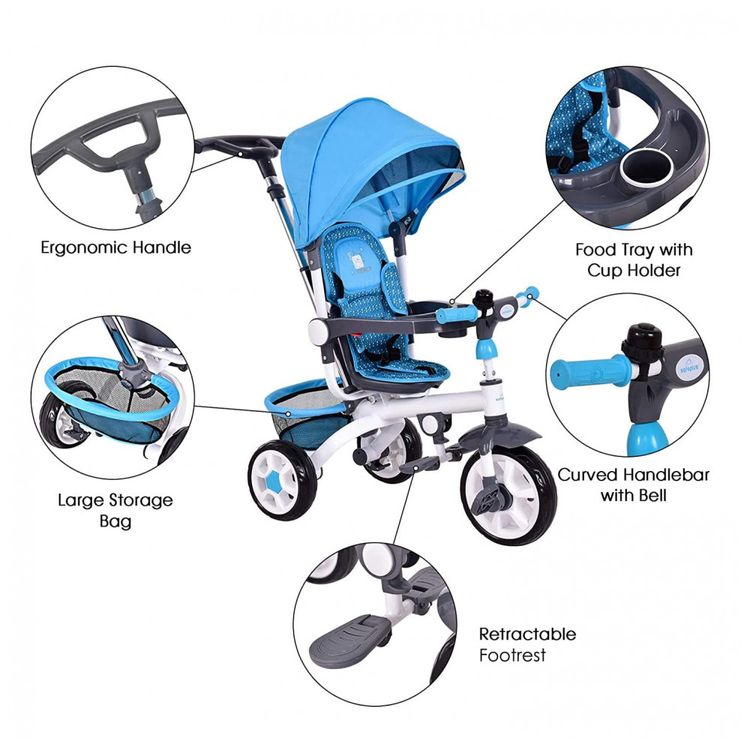 Triciclo-Infantil-4-em-1-com-Alca-Removivel-Sino-Assento-foto-3