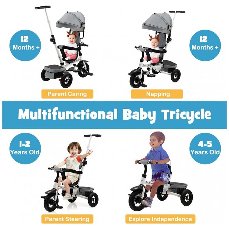Triciclo-Infantil-4-em-1-com-Alca-Removivel-Sino-Assento-foto-1
