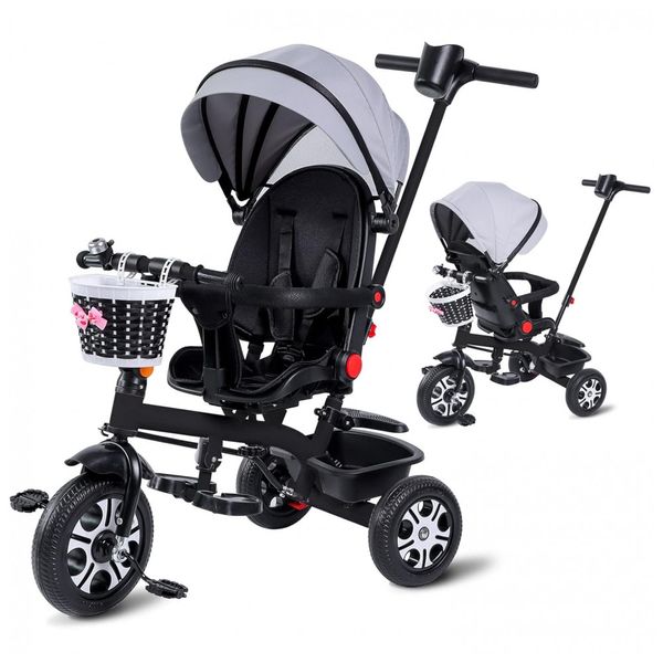 Triciclo-Infantil-6-em-1-com-Guarda-Copo-Assento-Giratorio-foto-0