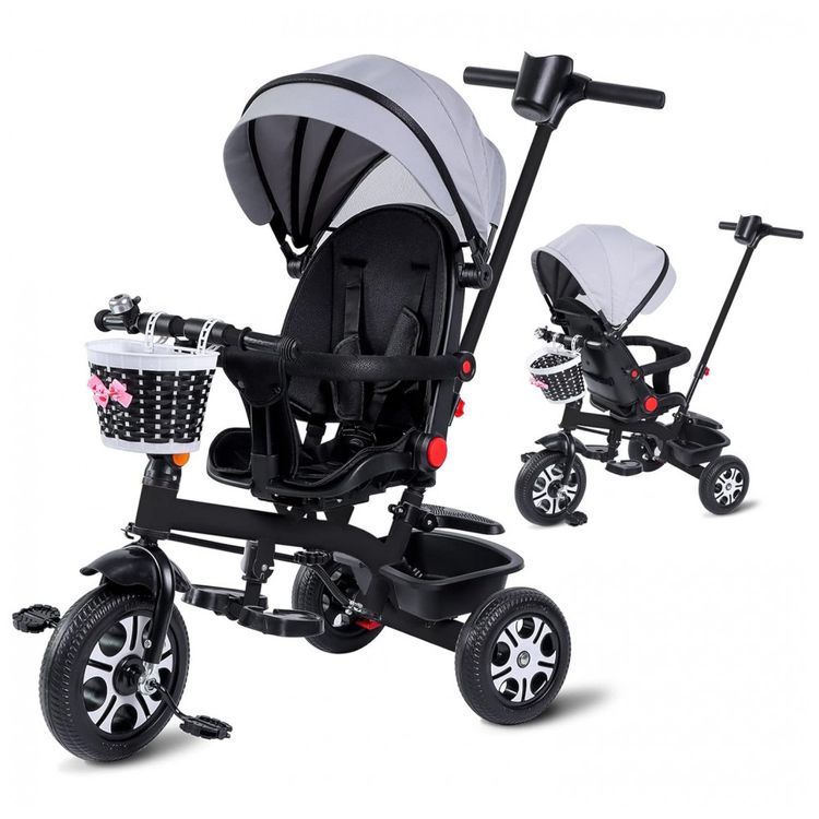 Triciclo-Infantil-6-em-1-com-Guarda-Copo-Assento-Giratorio-foto-0