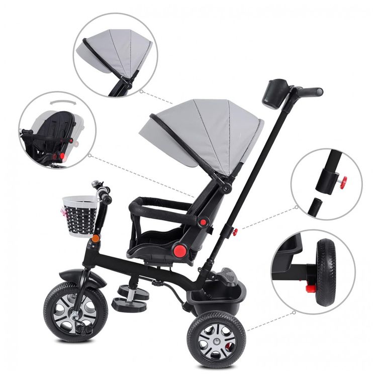 Triciclo-Infantil-6-em-1-com-Guarda-Copo-Assento-Giratorio-foto-5