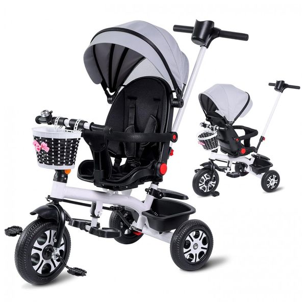 Triciclo-Infantil-6-em-1-com-Guarda-Copo-Assento-Giratorio-foto-0
