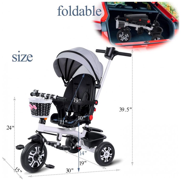 Triciclo-Infantil-6-em-1-com-Guarda-Copo-Assento-Giratorio-foto-3