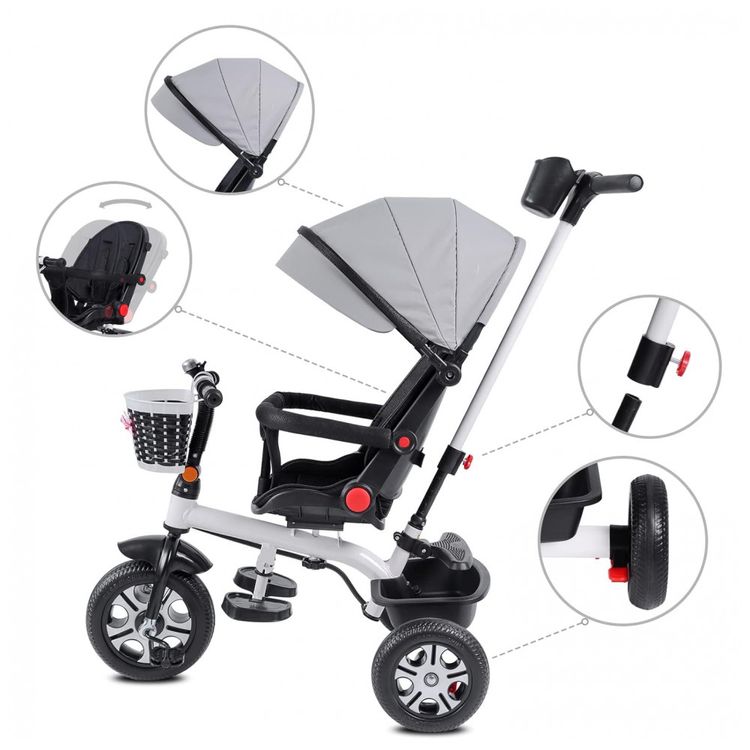 Triciclo-Infantil-6-em-1-com-Guarda-Copo-Assento-Giratorio-foto-5