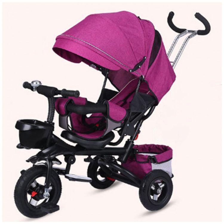 Triciclo-Infantil-4-em-1-Dobravel-com-Alca-de-Pressao-foto-0