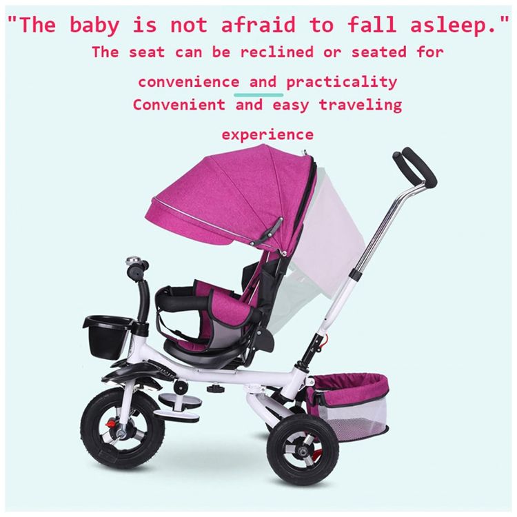 Triciclo-Infantil-4-em-1-Dobravel-com-Alca-de-Pressao-foto-2