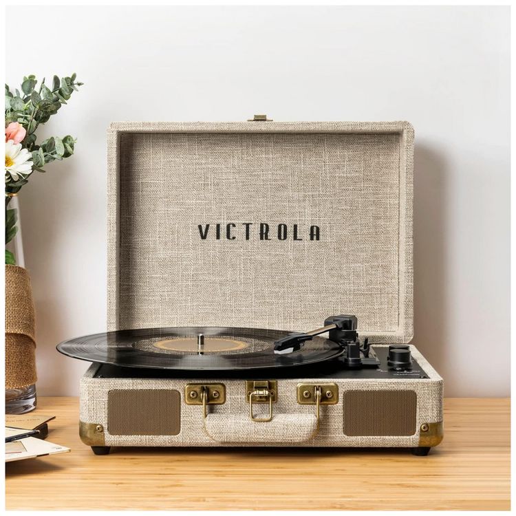 Toca-Discos-Retro-com-Suporte-de-Record-Player-e-Bluetooth-foto-1