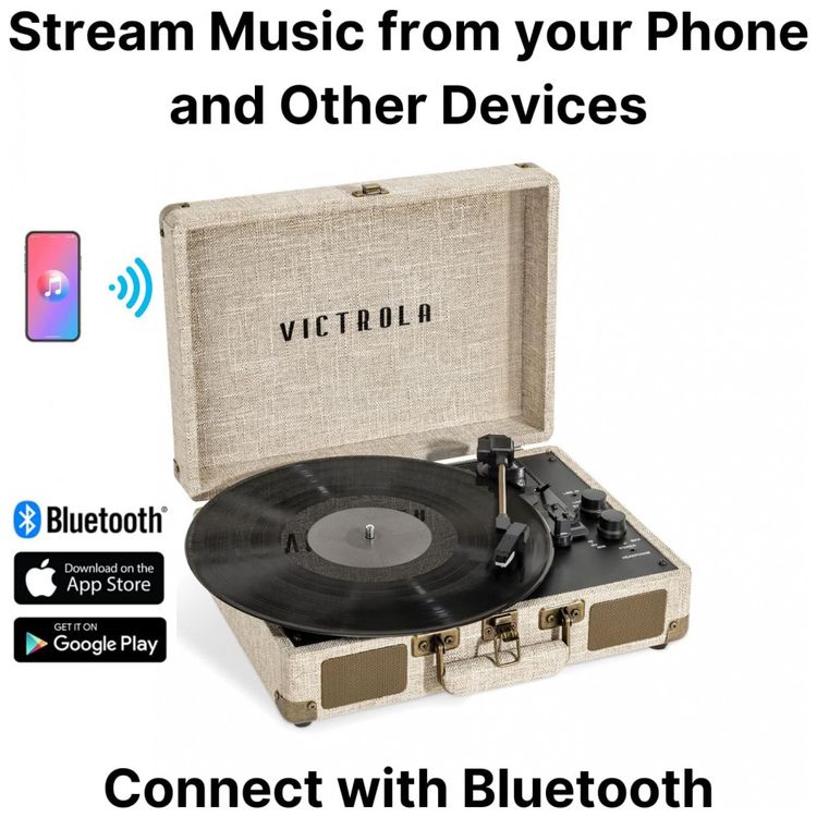 Toca-Discos-Retro-com-Suporte-de-Record-Player-e-Bluetooth-foto-2