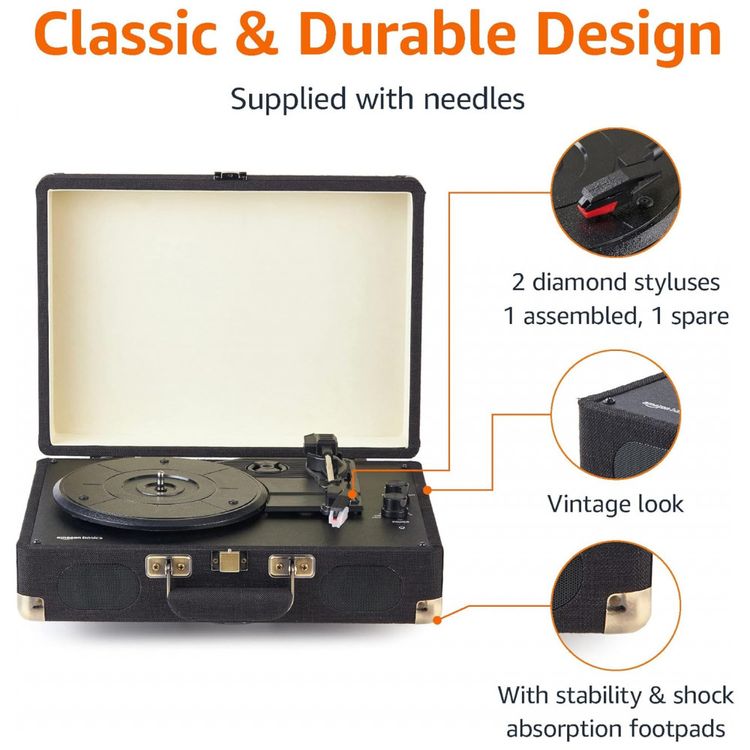 Toca-Discos-Retro-com-Alto-Falantes-Integrados-e-Bluetooth-foto-2
