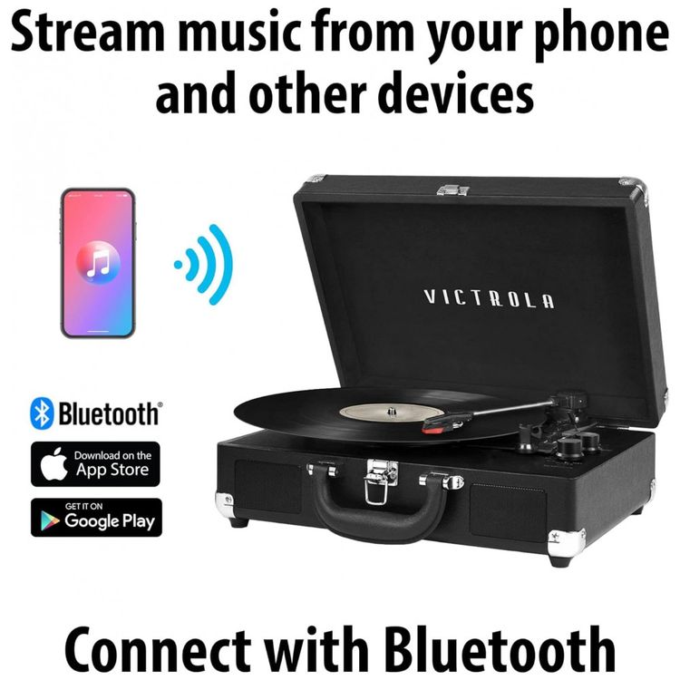 Toca-Discos-Retro-com-Suporte-de-Record-Player-e-Bluetooth-foto-1