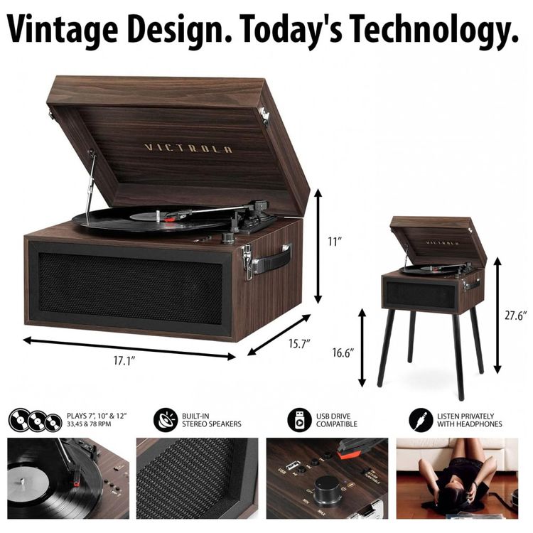 Toca-Discos-5-em-1-com-Base-Bluetooth-Radio-FM-e-Gravador-foto-3