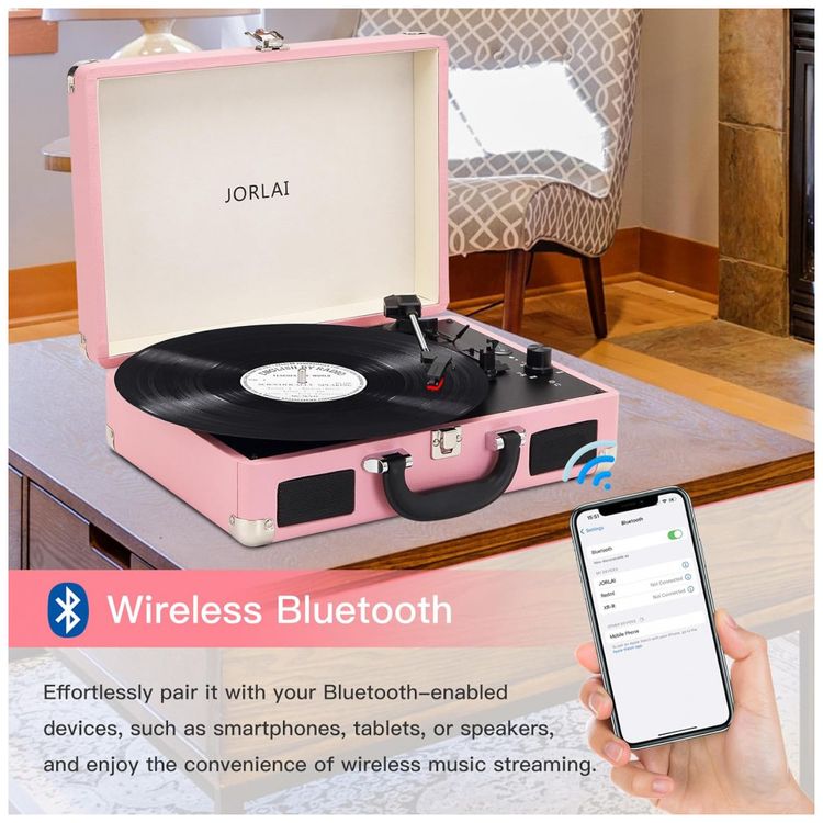 Toca-Discos-com-Bluetooth-Codificacao-de-Reproducao-USB-foto-2