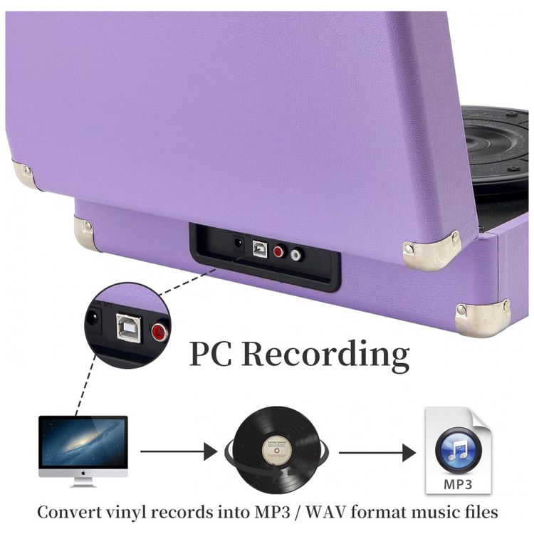 Toca-Discos-com-Bluetooth-Codificacao-de-Reproducao-USB-foto-5