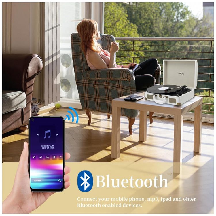 Toca-Discos-com-Bluetooth-Codificacao-de-Reproducao-USB-foto-1