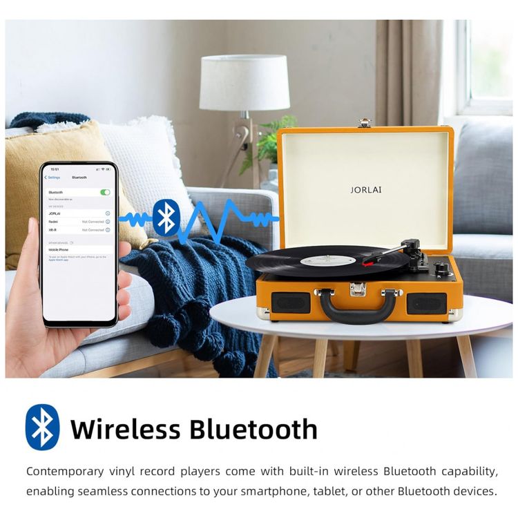 Toca-Discos-com-Bluetooth-Codificacao-de-Reproducao-USB-foto-2