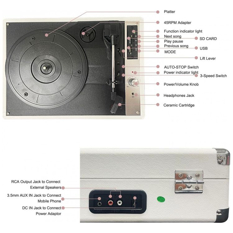 Toca-Discos-com-Alto-Falantes-Estereo-Integrados-Bluetooth-foto-4