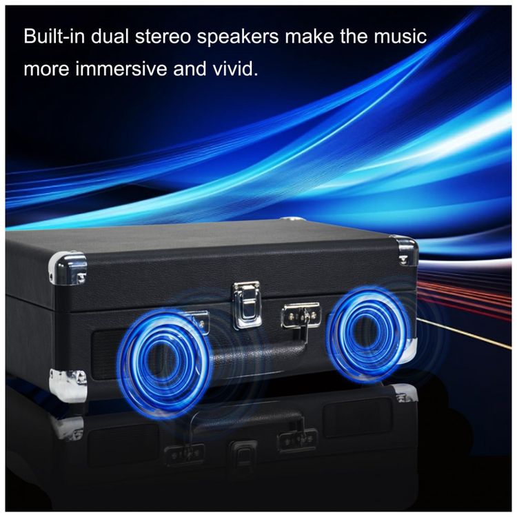Toca-Discos-com-Alto-Falantes-Estereo-Integrados-Bluetooth-foto-2