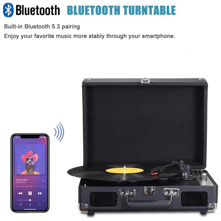Toca-Discos-com-Alto-Falantes-Estereo-Integrados-Bluetooth-foto-5