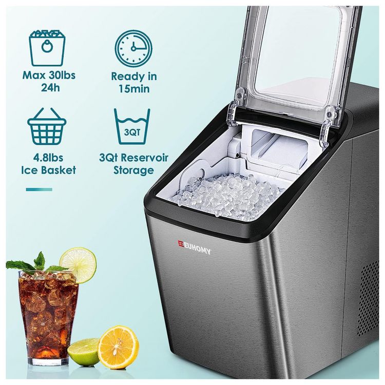 Euhomy-Maquina-de-Gelo-Automatica-Portatil-Produz-ate-18kg-foto-1