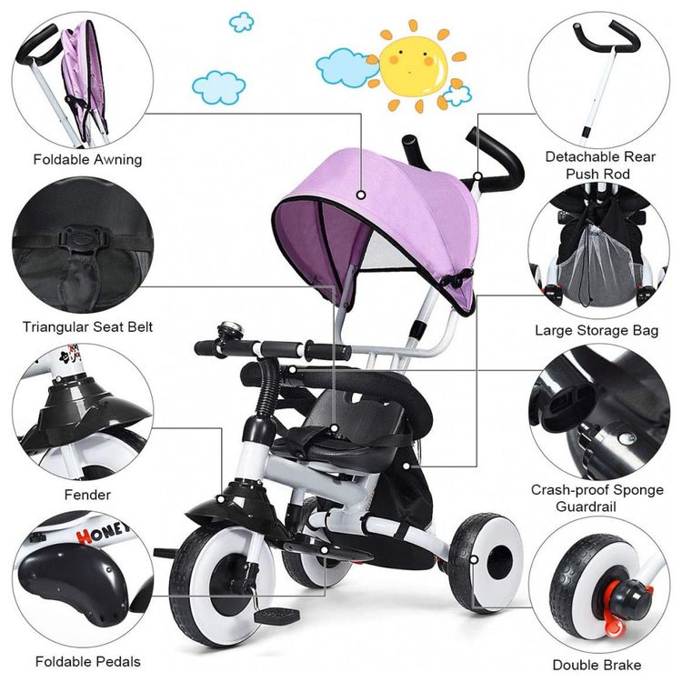 Triciclo-Infantil-para-Passeio-com-Assento-Ajustavel-4-foto-3