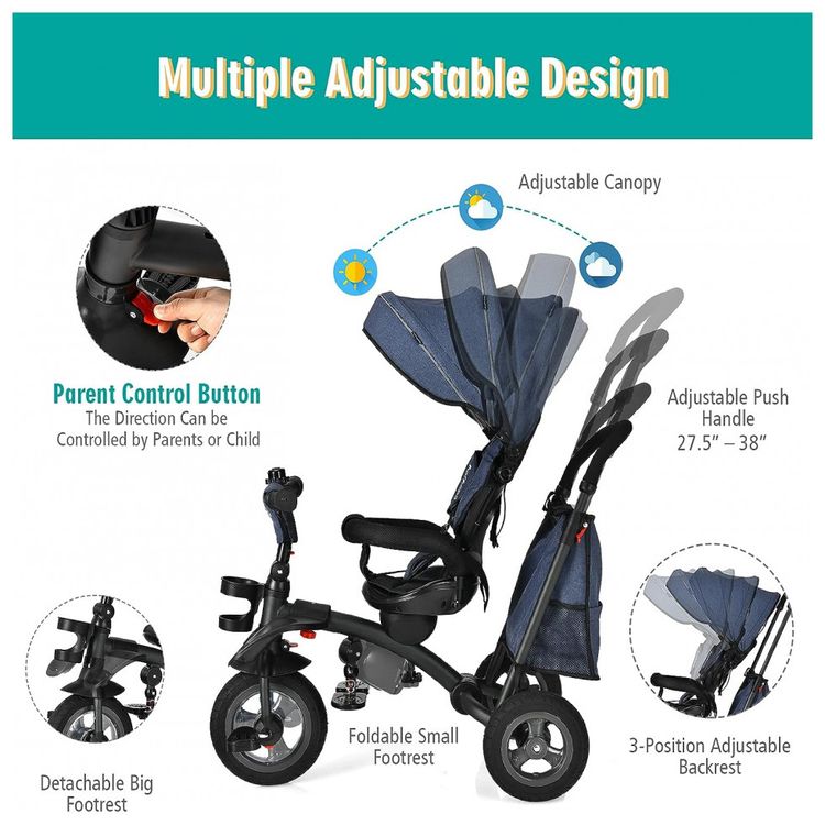 Triciclo-Infantil-para-Passeio-com-Assento-Ajustavel-7-foto-3