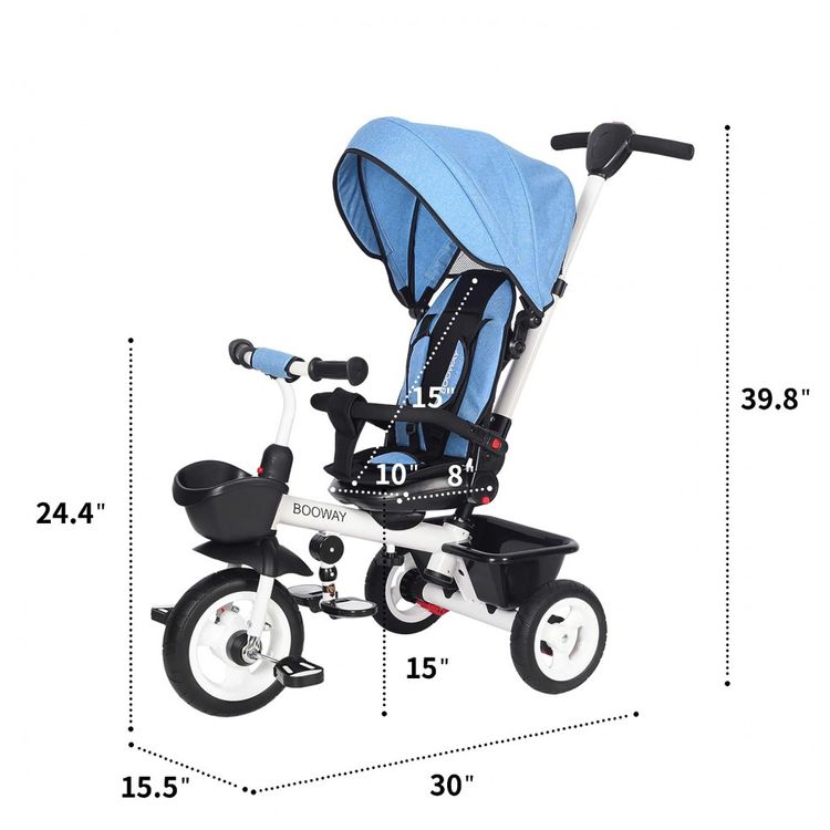 Triciclo-Infantil-para-Passeio-BOOWAY-com-Assento-Ajustavel-foto-3
