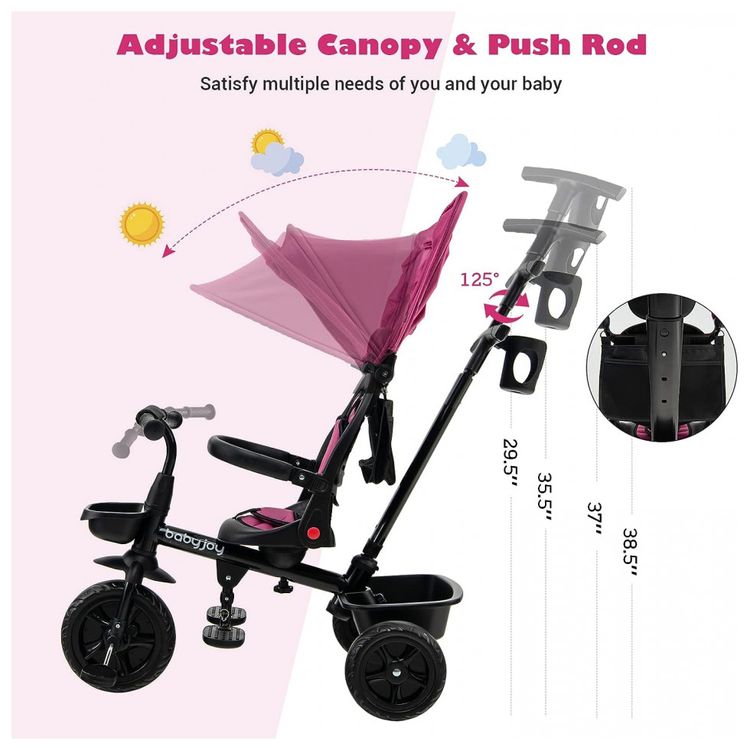 Triciclo-Infantil-para-Passeio-BABY-JOY-com-Assento-foto-5