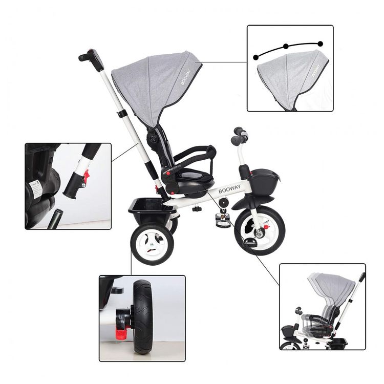 Triciclo-Infantil-para-Passeio-BOOWAY-com-Assento-Ajustavel-foto-5