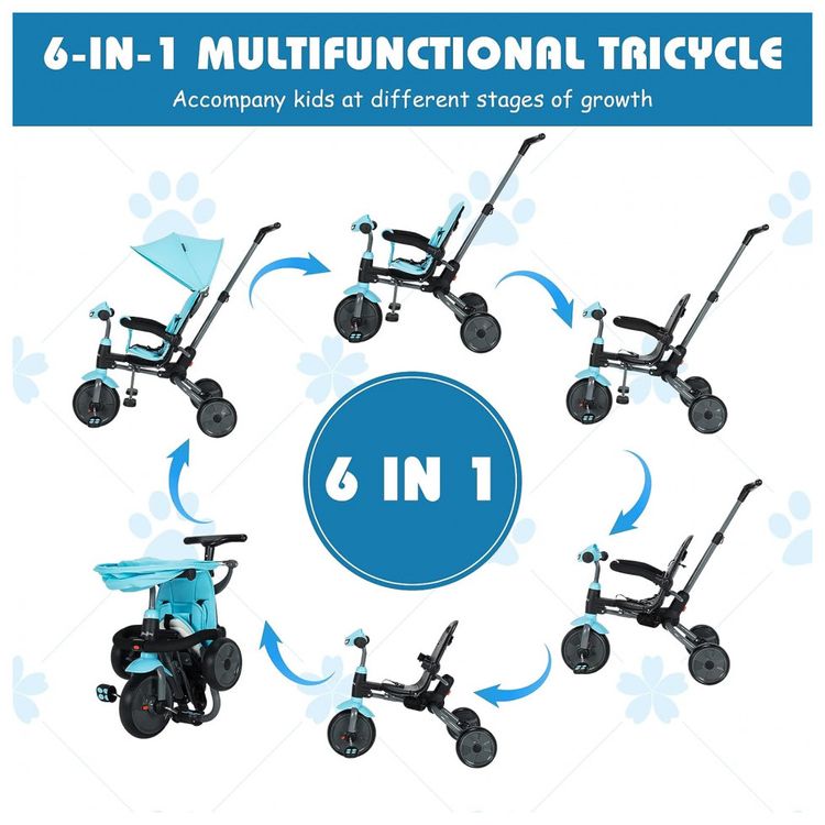 Triciclo-Infantil-para-Passeio-com-Assento-Ajustavel-6-foto-1