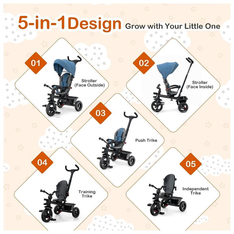 Triciclo-Infantil-para-Passeio-HONEY-JOY-com-Assento-foto-1