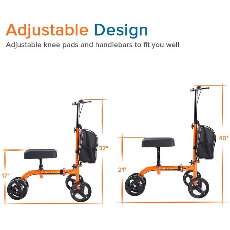 ELENKER-Steerable-Knee-Scooter-for-Foot-Injuries-Ankles-foto-2