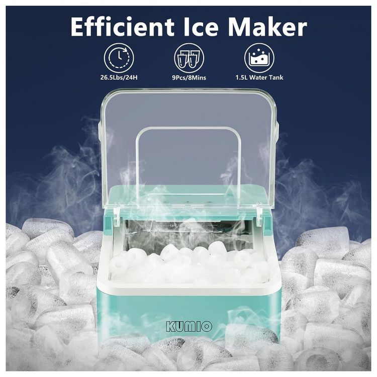 KUMIO-ICM1232-Maquina-de-Gelo-Automatica-Portatil-Produz-ate-foto-1