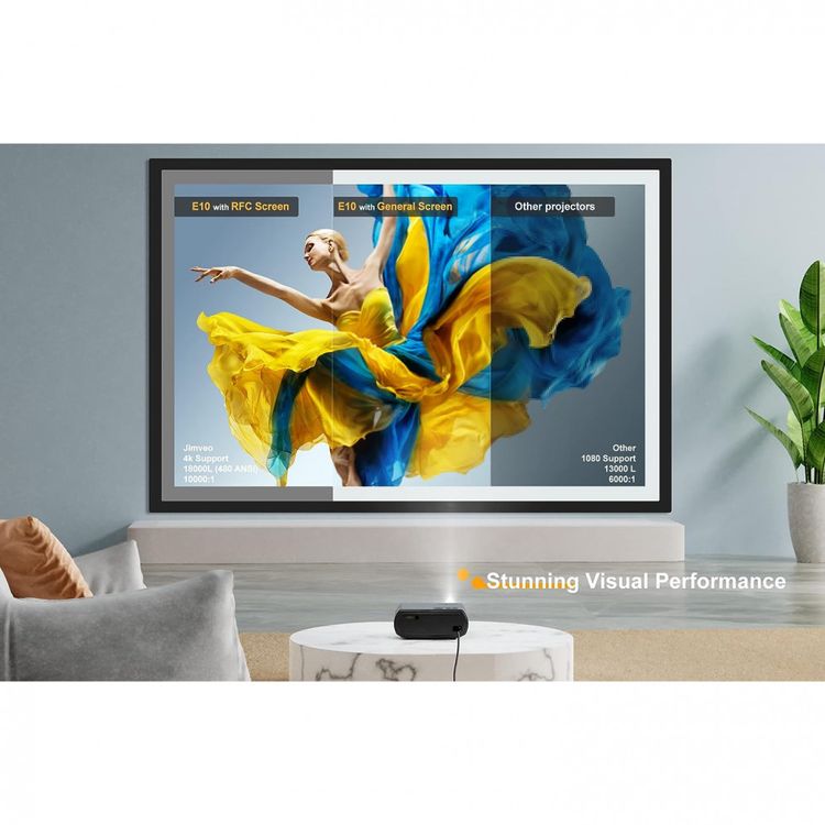 Projetor-4K-1080P-com-Bluetooh-e-Wi-Fi-5G-para-Celular-e-TV-foto-1