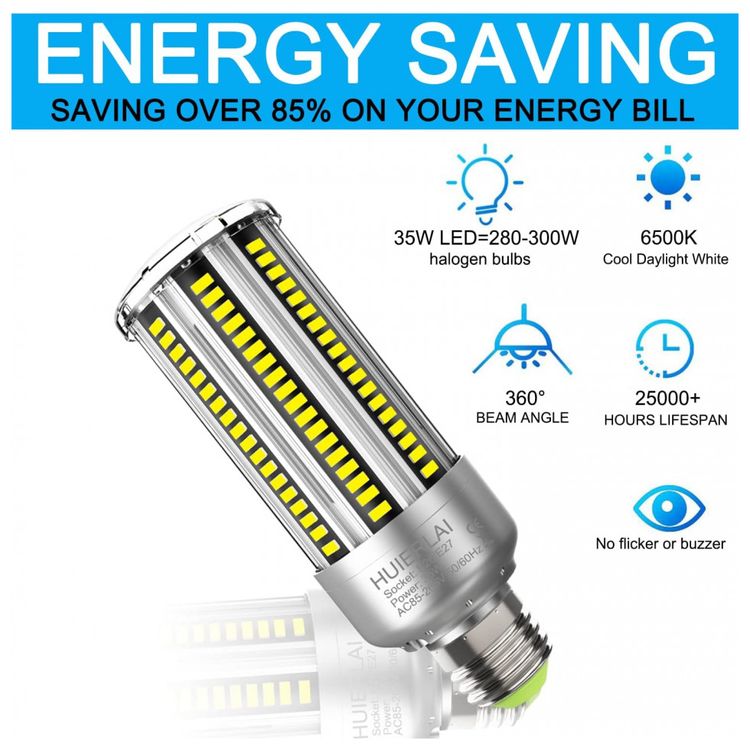 HUERLAI-Lampada-LED-Base-E26-E27-com-4000-Lumens-Branco-foto-2