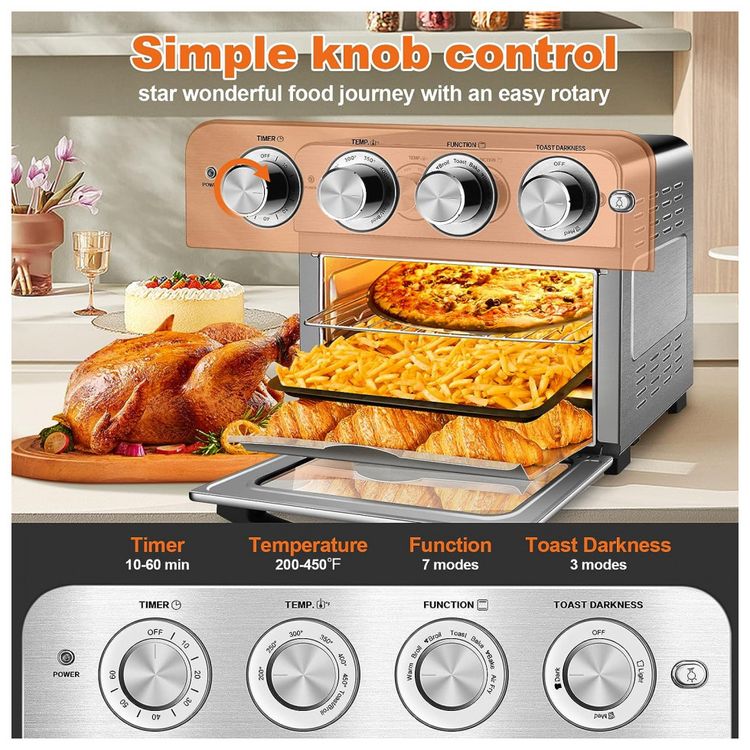 Forno-Eletrico-de-Bancada-24.5L-7-em-1-Multifuncoes-com-foto-3