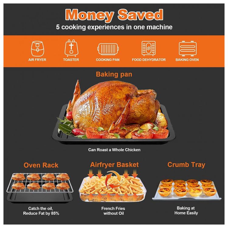 Forno-Eletrico-de-Bancada-24.5L-7-em-1-Multifuncoes-com-4-foto-4